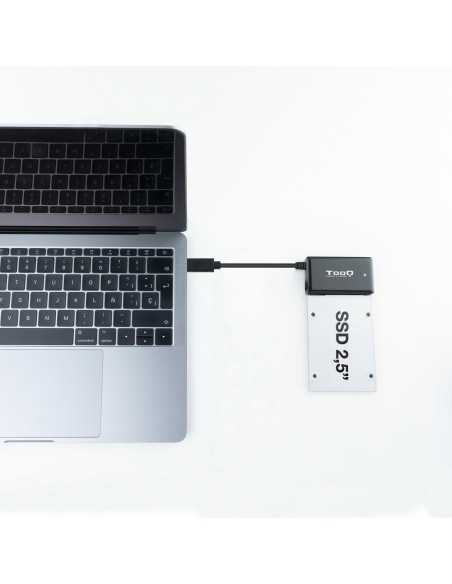 TooQ TQHDA-02C base de conexión para disco duro USB 3.2 Gen 1 (3.1 Gen 1) Type-C Negro