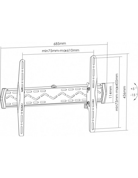 Equip 650340 soporte para TV 177,8 cm (70") Negro