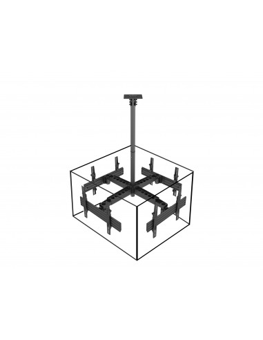 Equip 650372 soporte para pantalla de señalización 165,1 cm (65") Negro