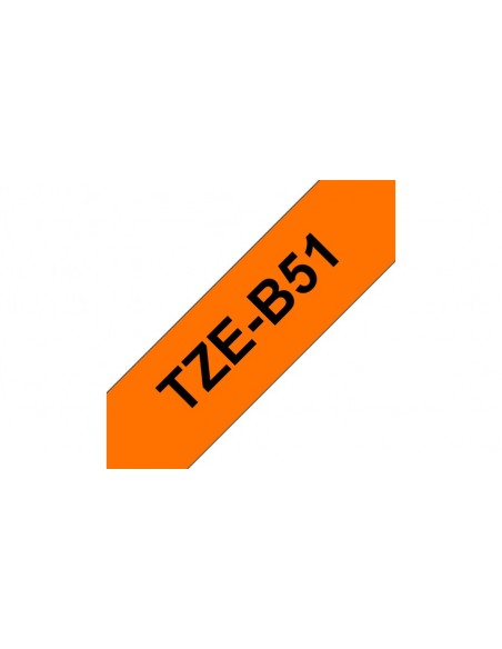 Brother TZe-B51 cinta para impresora de etiquetas Negro sobre naranja fluorescente