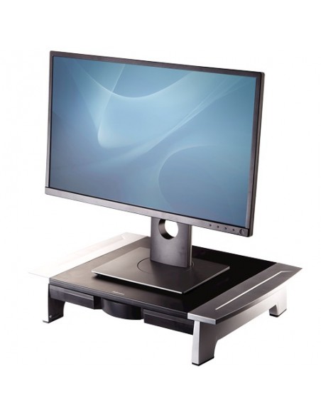 Fellowes Office Suites 71,1 cm (28") Negro, Plata Escritorio