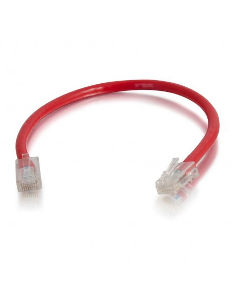C2G Cable de conexión de red de 0,5 m Cat5e sin blindaje y sin funda (UTP), color rojo