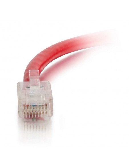 C2G Cable de conexión de red de 0,5 m Cat5e sin blindaje y sin funda (UTP), color rojo