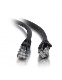 C2G Cable de conexión de red de 0,5 m Cat5e sin blindaje y con funda (UTP), color negro