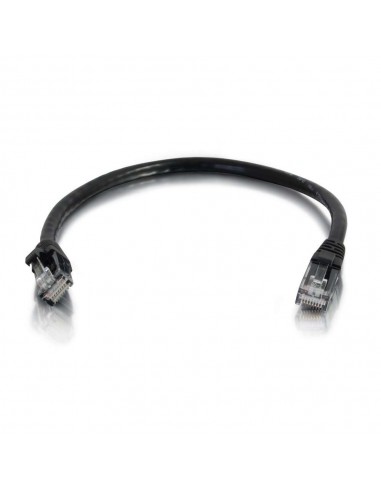 C2G Cable de conexión de red de 0,5 m Cat5e sin blindaje y con funda (UTP), color negro