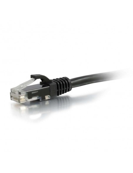 C2G Cable de conexión de red de 0,5 m Cat5e sin blindaje y con funda (UTP), color negro