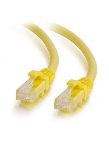 C2G Cable de conexión de red de 0,5 m Cat6 sin blindaje y con funda (UTP), color amarillo