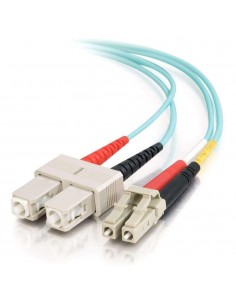 C2G 85533 cable de fibra optica 3 m LC SC OFNR Turquesa
