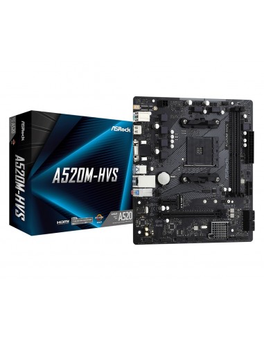 Asrock A520M-HVS AMD A520 Zócalo AM4 micro ATX