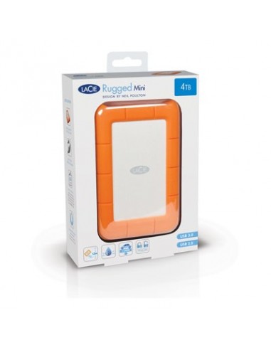 LaCie Rugged Mini disco duro externo 2 TB Naranja, Plata