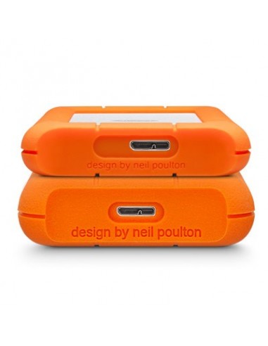 LaCie Rugged Mini disco duro externo 2 TB Naranja, Plata