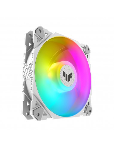 ASUS TUF GAMING TF120 ARGB WHITE EDITION Carcasa del ordenador Refrigerador de aire 12 cm Blanco 1 pieza(s)