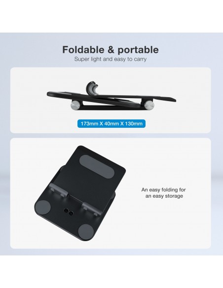 TooQ PH-HERMES-NOCHE soporte Soporte pasivo Teléfono móvil smartphone, Tablet UMPC Negro