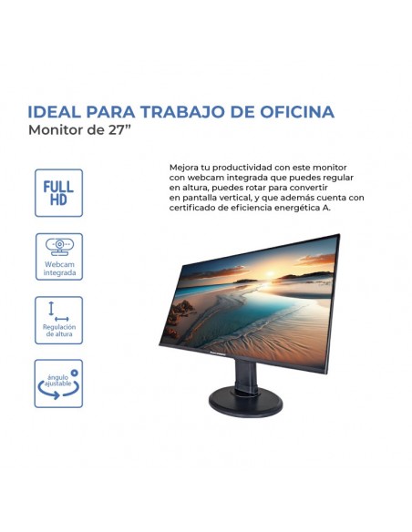 PUNTO INFORMÁTICO PiP2700V LED display 68,6 cm (27") Full HD Negro