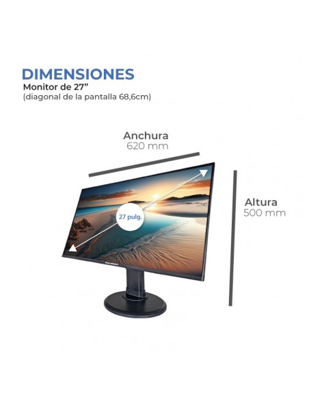PUNTO INFORMÁTICO PiP2700V LED display 68,6 cm (27") Full HD Negro