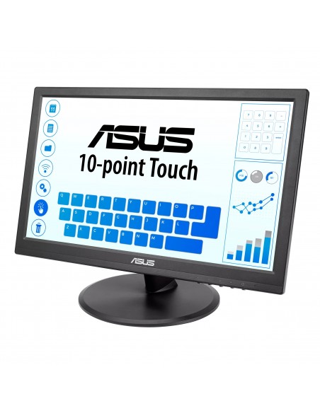 ASUS VT168HR pantalla para PC 39,6 cm (15.6") 1366 x 768 Pixeles WXGA LED Pantalla táctil Negro