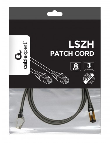 Gembird PP8-LSZHCU-BK-1.5M cable de red Negro 1,5 m Cat8 S FTP (S-STP)