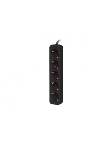 Lanberg PS0-05F-0300-BK base múltiple 3 m 5 salidas AC Interior Negro