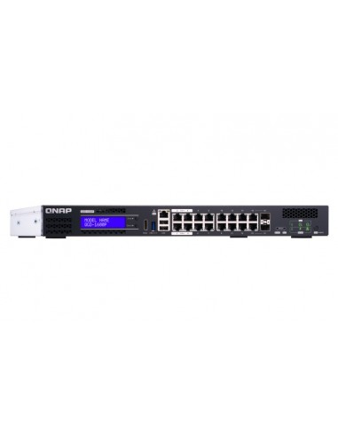 QNAP QGD-1600P Gestionado Gigabit Ethernet (10 100 1000) Energía sobre Ethernet (PoE) 1U Negro, Gris