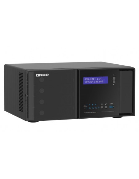 QNAP QGD-3014-16PT-8G switch Gestionado Gigabit Ethernet (10 100 1000) Energía sobre Ethernet (PoE) Negro
