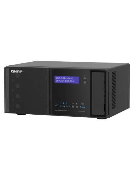 QNAP QGD-3014-16PT-8G switch Gestionado Gigabit Ethernet (10 100 1000) Energía sobre Ethernet (PoE) Negro