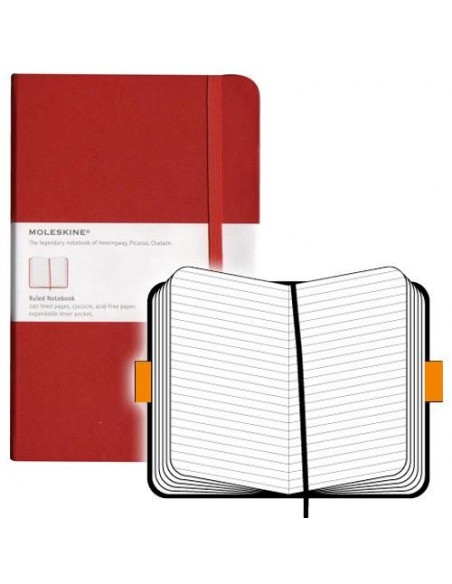 Moleskine Classic cuaderno y block 240 hojas Rojo