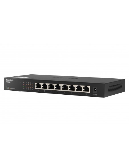 QNAP QSW-1108-8T switch No administrado 2.5G Ethernet (100 1000 2500) Negro