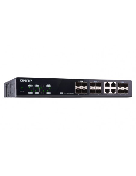 QNAP QSW-M1204-4C switch Gestionado 10G Ethernet (100 1000 10000) Negro