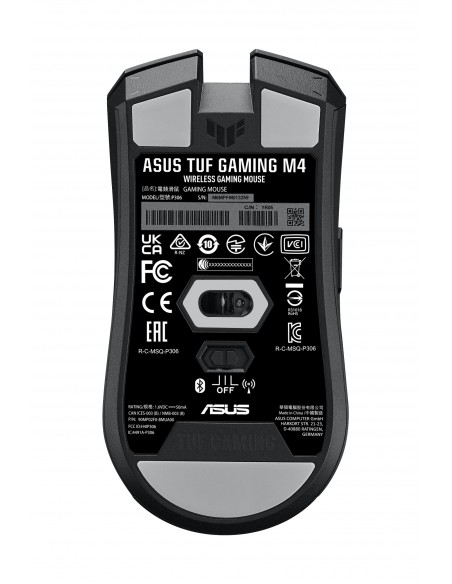 ASUS TUF Gaming M4 Wireless ratón mano derecha RF Wireless + Bluetooth Óptico 12000 DPI