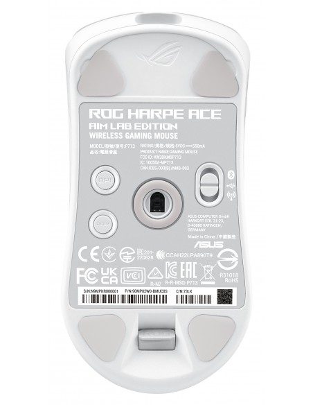 ASUS ROG Harpe Ace Aim Lab Edition ratón Ambidextro RF Wireless + Bluetooth + USB Type-C Opto-mecánica 36000 DPI