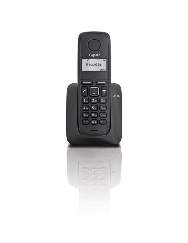 Gigaset A116 Teléfono DECT Identificador de llamadas Negro