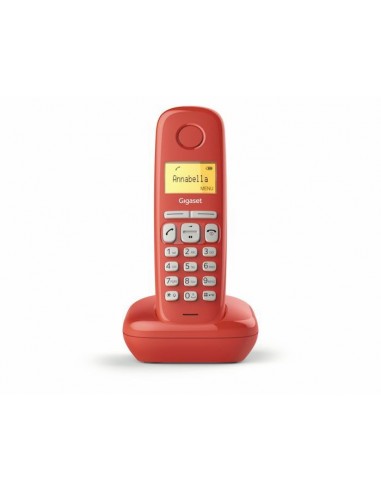 Gigaset A170 Teléfono DECT Identificador de llamadas Rojo