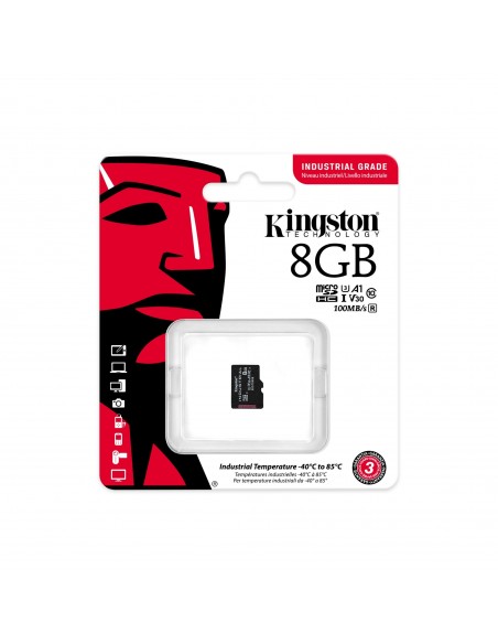 Kingston Technology Industrial 8 GB MicroSDHC UHS-I Clase 10