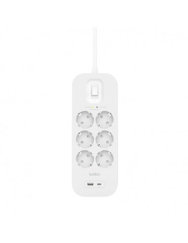 Belkin Connect Blanco 6 salidas AC 2 m