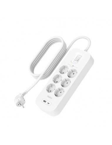 Belkin Connect Blanco 6 salidas AC 2 m