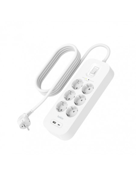 Belkin Connect Blanco 6 salidas AC 2 m