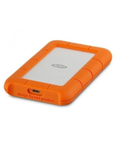 LaCie Rugged USB-C disco duro externo 2 TB Naranja, Plata