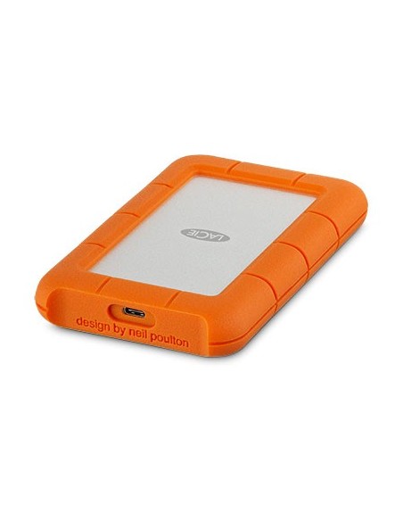 LaCie Rugged USB-C disco duro externo 2 TB Naranja, Plata