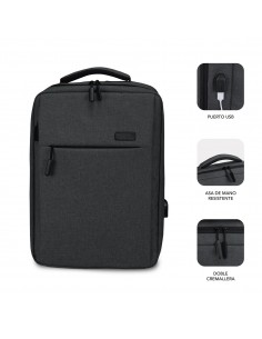 SUBBLIM MOCHILA TRAVELLER AIR PADDING 15.6'' GREY 2