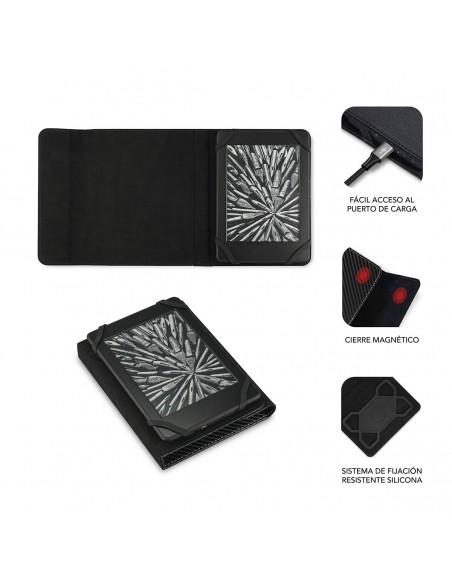 SUBBLIM Funda Libro Electrónico Clever Ebook Case 6" Black
