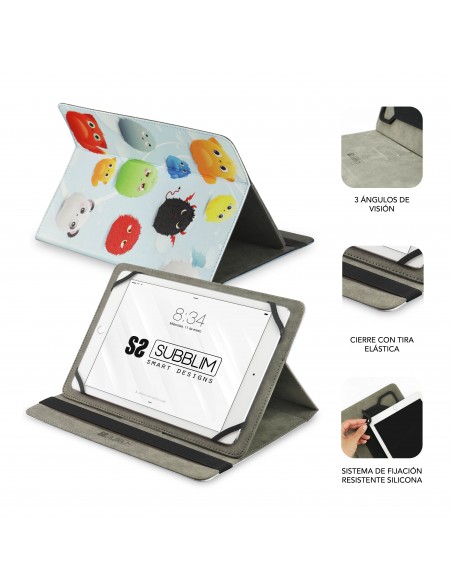 SUBBLIM Funda Tablet Universal TRENDY CASE FURRY 10.1"