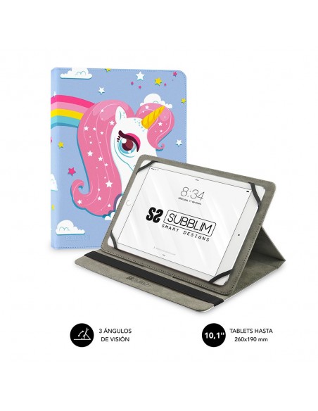 SUBBLIM Funda Tablet Universal TRENDY CASE UNICORN 10.1"