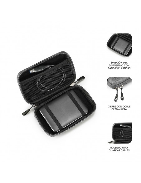 SUBBLIM Funda Disco Duro HDD Business Case 2,5" Grey SUBBLIM Funda Disco Duro HDD Business Case 2,5" Grey