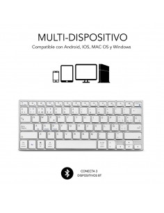 SUBBLIM Teclado Wireless Bluetooth Aluminio Advance Compact Silver 2
