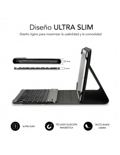 SUBBLIM Funda con Teclado KEYTAB PRO BLUETOOTH 10,1" Grey 2