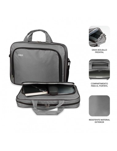 SUBBLIM Maletín Ordenador Oxford Laptop Bag 15,4-16" Grey