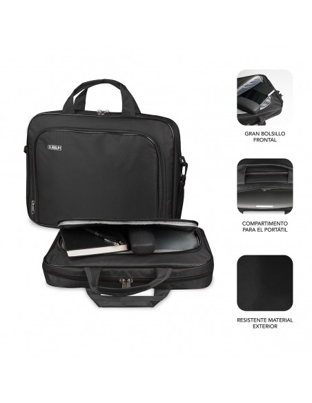 SUBBLIM Maletín Ordenador Oxford Laptop Bag 13,3"-14" Black