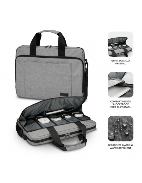 SUBBLIM Maletín Ordenador Air Padding Laptop bag 13,3-14" Grey