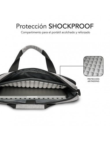 SUBBLIM Maletín Ordenador Air Padding Laptop bag 13,3-14" Grey