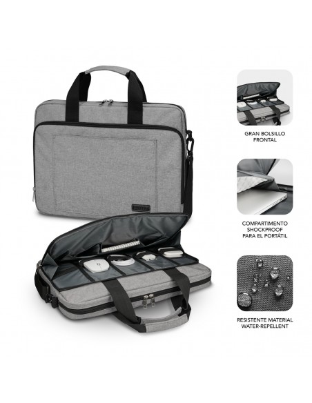SUBBLIM Maletín Ordenador Air Padding Laptop bag 15,6" Grey